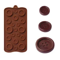 Top lindo botón de silicón de la forma del molde Jabón jalea molde para hornear de chocolate DIY de azúcar que adorna los accesorios útiles de cocina para hornear