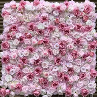 3D Artificial FlowerWall Panel-Hochzeit Sehr leicht Peony Dark Rose-Blumen-Wand-Hochzeit Hintergrund Runners Home Decor GY668
