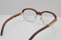 All'ingrosso Occhiali da sole oro caldo di legno Eyewear 1116443 occhiali degli uomini Legno Intagliato Taglio vetro dell'obiettivo donne lente trasparente