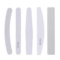 10 Stks 2 Way Gray Color 100/180 Grit Nail File Buffer Blok Nail Art Sanding Buffer-bestanden voor Salon Manicure UV Gel Tips Wasbare bestanden