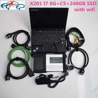 Herramienta de diagnóstico de reparación automática Automotivo Scanner MB STAR C5 SD Compacto 5 WiFi + Laptop usado X201 I7 8G + 320 GB HDD más nuevo Soft-Ware v09.2021