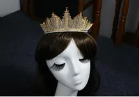 Baroque Bride Headpieces Coiffure Crown Golden Crown Strinest Atmosphérique Strass De Mariée Couronne Dîner Annual Hair Tiara Accessoires