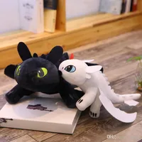 2019 New Arrival Hot Sprzedaj Bezzębne Pluszowe Zabawki Faszerowane Zwierzęta Night Fury Dragon Doll Kids Urodziny Prezent Hurtownie