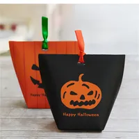 Geschenkdozen Wrap Halloween Oranje Terreur Menselijk Hoofd Verpakking Candy Box Tas Draagbare Mini Number Papier PouchFactory Direct Selling 0 35HV P1