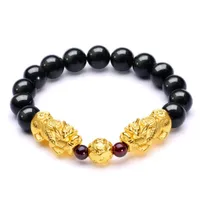 Huilin Jewelry Customized Sand Gold Jewelry Brass Gold Plated Jewelry Fine Beads Bracelet Women&#039;s Bracelet
