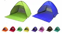Hot Sellebeach Tält Färgglada Ultralätt Fällande Tält Popup Automatisk Öppna Tält Familj Turist Fisk Camping Anti-UV Full Sun Shade