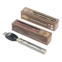Brass Knuckles Batteri 650mAh eller 900mAh med USB-laddare Vape penna Förvärm VV Variabel spänning BK batteri för 510 tjock oljekassettbehållare