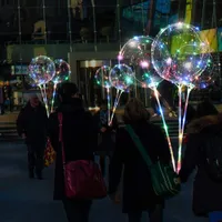 Lichtgevende LED Ballon Clear Bubble Ballon Bobo Clear LED Light Christmas Decor Birthday Party levert ballonnen