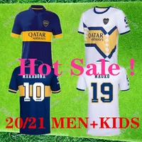 2021 Boca Juniors Fussball Jersey Startseite 20 21 Maradona Moura Abila Reynoso de Rossi jrs Männer + Kinder Fußball-Hemd