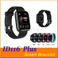Fitness Tracker ID116 116 Plus Smart Armband met Hartslag Smart Watchband Bloeddruk Polsband PK ID115 Plus 116 Plus F0 goedkoopste