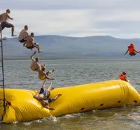 送料無料5×2m膨脹可能な水の塊跳びの枕水の塊の跳躍エアバッグの膨脹可能なトランポリン