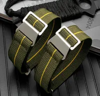 1pcs 20mm 21mm 22mm band franska trupper fallskärm väska för Nato elastiska nylonbälte Allmänna märken WACTHBAND WATCH STRAP BAND MILITET armband