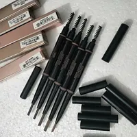 Красота макияж двойной карандаш для бровей бровин карандашное черное дерево мягкое темное среднее количество коричневого шоколада