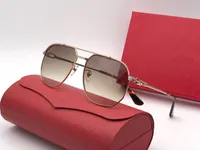 Luxus-mans Sonnenbrille CT0109 Klassischer Metall-Quadrat-Rahmen Einfache Freizeit-Brille Top Qualität UV-Schutz Brillen mit Fall