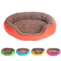 4 cores Dog Pet Bed Inverno Quente casota para Pequenas Grande Ninho Dogs macio Pet Kennel Cat Sofá Mat Animais Pad Pet Shop S / M / L