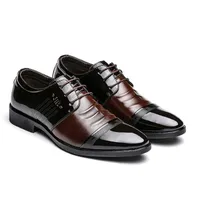 Hot Sale- men office brown dress men formal shoes leather coiffeur elegant shoes men classic erkek ayakkabi klasik sapato social masculin