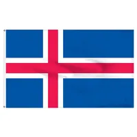 أعلام تعزيز 3X5FT أيسلندا علم دائم أثخن البوليستر شنقا اليوم الوطني لمهرجان / حزب، وحرية الملاحة