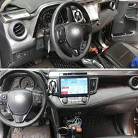 Toyota RAV4 2013-2018 için iç Merkezi Kontrol Paneli kapı kolu 5 dcarbon Fiber Etiketler çıkartmaları araba styling Aksesuarla