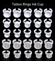 200 sztuk Jednorazowy palec Stały Makijaż Mikroblding Pigment Pierścionek Divider Tattoo Ink Holder Rozmiar S / M / L