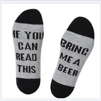 Nuovi calzini di cotone divertenti se riesci a leggere questo portarmi birra vino caviglia Harajuku calzini primavera donne calze da uomo taglia unica