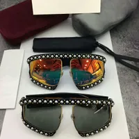 Luxus - Neue Designer Sonnenbrille Sonnenbrillen für Frauen Männer Sonnenbrille Frauen Marke Designer Beschichtungsschutz Perlennieten Mode Sonnenbrillen