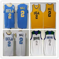 Topkwaliteit Lonzo Bal Jerseys # 2 UCLA Bruins College Basketbal Jerseys Stitched Mens Chino Hills Huskies Higch School Shirts Hot Selling