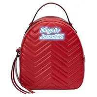 Cuoio di alta qualità di nuovo modo di Marmont donne dell'unità di elaborazione dei bambini sacchetto di scuola borse zaino Lady borsa zaino borsa da viaggio