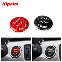 KIPALM Karbon Fiber İç Aksesuarlar Araba Motoru Başlat Durdurma Düğmesi Dekor Kapak Sticker BMW E60 E87 E90 E91 E92 E93 F20 F21 F22 F23 F30 F31
