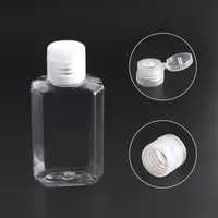 60ML Plastic Empty Alcohol Refillable Bottle Easy To Carry Clear Transparent PET Plastic Hand Sanitizer Bottles for Liquid Travel