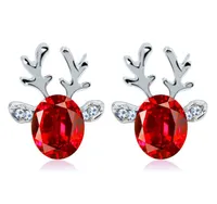 Frauen-Weihnachtsgeschenk eleganter Schmuck Weihnachten Perlen Deer Ohrringe Ren-Ohr-Bolzen GB1353