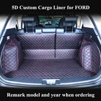 Tapis de tronc de voiture de cargaison personnalisé pour Ford Fiesta Fusion Fusion Mustang MONDEO ECOSPORT ESCASSE EDGE EDGE Tapis de coffre automatique