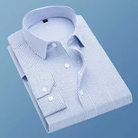 Koszula w paski Mężczyźni Formalne Business Sukienka Koszule Trends 2020 Z Długim Rękawem Slim Fit Koszulki Dla Mężczyzn Plus Rozmiar 6XL 7XL 8XL Projektant