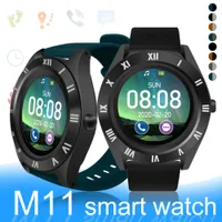 M11 relógio inteligente grande tela redonda smartwatches slot de cartão slot inteligente pulseira inteligente fitness bluetooth esportes relógio sono monitor com caixa