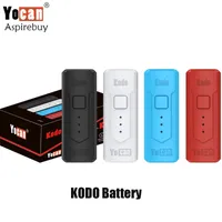 Yocan Kodo Mod 400MAH KODOバッテリー510スレッドカートリッジオイルアトマイザー予熱機能ポータブルVAPE MOD電圧調整可能100％オリジナル