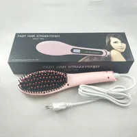 DHL Snelle Stijltang Borstel Rechte Styling Tool NASV Mooie Ster Flat Iron Electronic Comb Straighteners HQT-906 DHL GRATIS