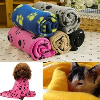 ペット犬の毛布の犬の爪プリント毛布は、ペット猫眠っているマットペットバスタオル暖かい冬のペットの供給