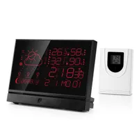 Houzetek 5006B Wetterstation Drahtlose Innen Außen-Thermometer Wetterstation 7.5-Inch LCD