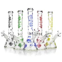 Glass Water Bongs 12&#039;&#039; Killadelph Bong Hookahs Pipes with 14mm Bowl Clear Bubbler Pipe Thick Baker Base Bong