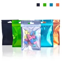 8.5x13cm 한 편은 맑은 색깔의 다시 달성 가능한 zip zip mylar bag 알루미늄 호일 가방 냄새 증거 파우치 보석 가방