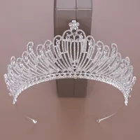 2020 Bridal Tiara Crystal Baroque Crown Hoofdband EA Bruid Bruiloft Haaraccessoires Hoofdband Kronen Bruids Hoofdtooi