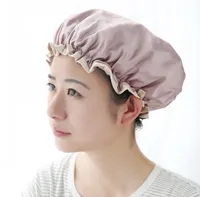 Satin Hair Cap Bonnet Nachtschlaf Cap Women Shower Cap Femme Silk Langes Haar Hut für Bad Unisex