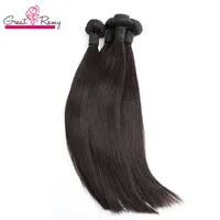 100% Cabello chino 3bundos Remy Human Hair Weave Straight Natural Color Barato Cabello Chino GreatRemy Gota Envío