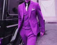 Yakışıklı Bir Düğme Groomsmen Tepe Yaka Damat smokin Erkekler Suits Düğün / Gelinlik / Akşam Sağdıç Blazer (Ceket + Pantolon + Kravat + Yelek) W100
