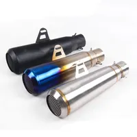 Input 2inch Exhaust Vent Pipe DB Killer Refit Motorcycle 325mm Length Tail Baffler Pipe Stainless Steel System Universal