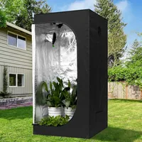 ZoIBKDガーデン温室カスタマイズ可能なホームの取り外し可能な水耕植物はテントブラックホームを成長させる