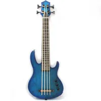 Ukulele Electric Bass Mini 4String Ukelele Uke bajo en color azul