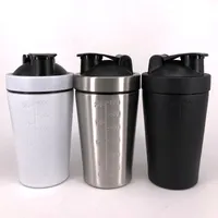 Stainless Steel Shake Cup Single Layer Fitness Protein Powder Mixing Shaker Cup Non-insulation Protein Powder Sport Water Bottle