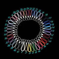 41色PUレザー編組編まれたキーチェーンロープリングフィットDIYサークルペンダントキーチェーンホルダーカーキーリングバルクのジュエリーアクセサリー