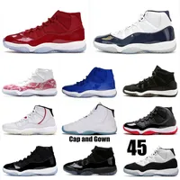 Nike Air Jordan retro 11 UNC Concord 45 prom  casquillo y del vestido de los hombres zapatos de las mujeres de baloncesto espacio criado mermelada zapatillas de deporte