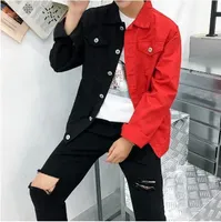 E-baihui nouvelle veste de denim slim décontractée pour hommes mâle jean-veste lettres lettres brodées sertwear homme couture couleur denim manteau hip hop vestes